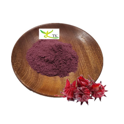 สีอาหารธรรมชาติ ฝุ่นดอก Roselle สารสกัดจากดอก Roselle ฝุ่น 10% แอนโทไซอานิดิน